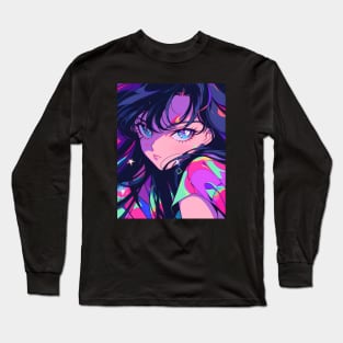 Anime Girl - Radiant Moody Girl - AI Long Sleeve T-Shirt